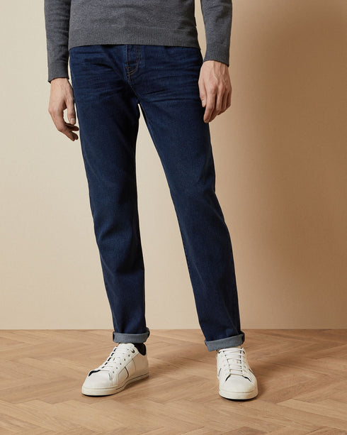 SOLANG-Denim-Straight mis wash jeans- Ted Baker Romania